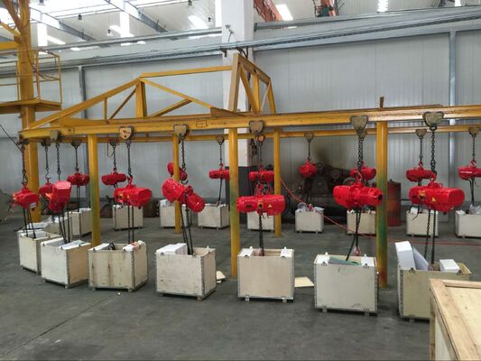 2 Ton 380V 440V Electric Chain Hoist with Power Trolley and 2 Speed Function for Industrial Lifting