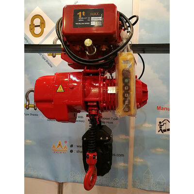 Polipasto eléctrico de cadena de 2 toneladas 380V 440V con carro de potencia y función de 2 velocidades para elevación industrial